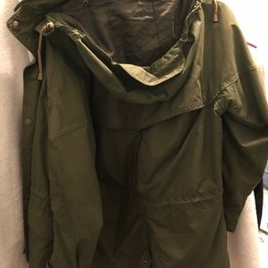 Kyra K - XS Olive Green Jacket  - detachable hood